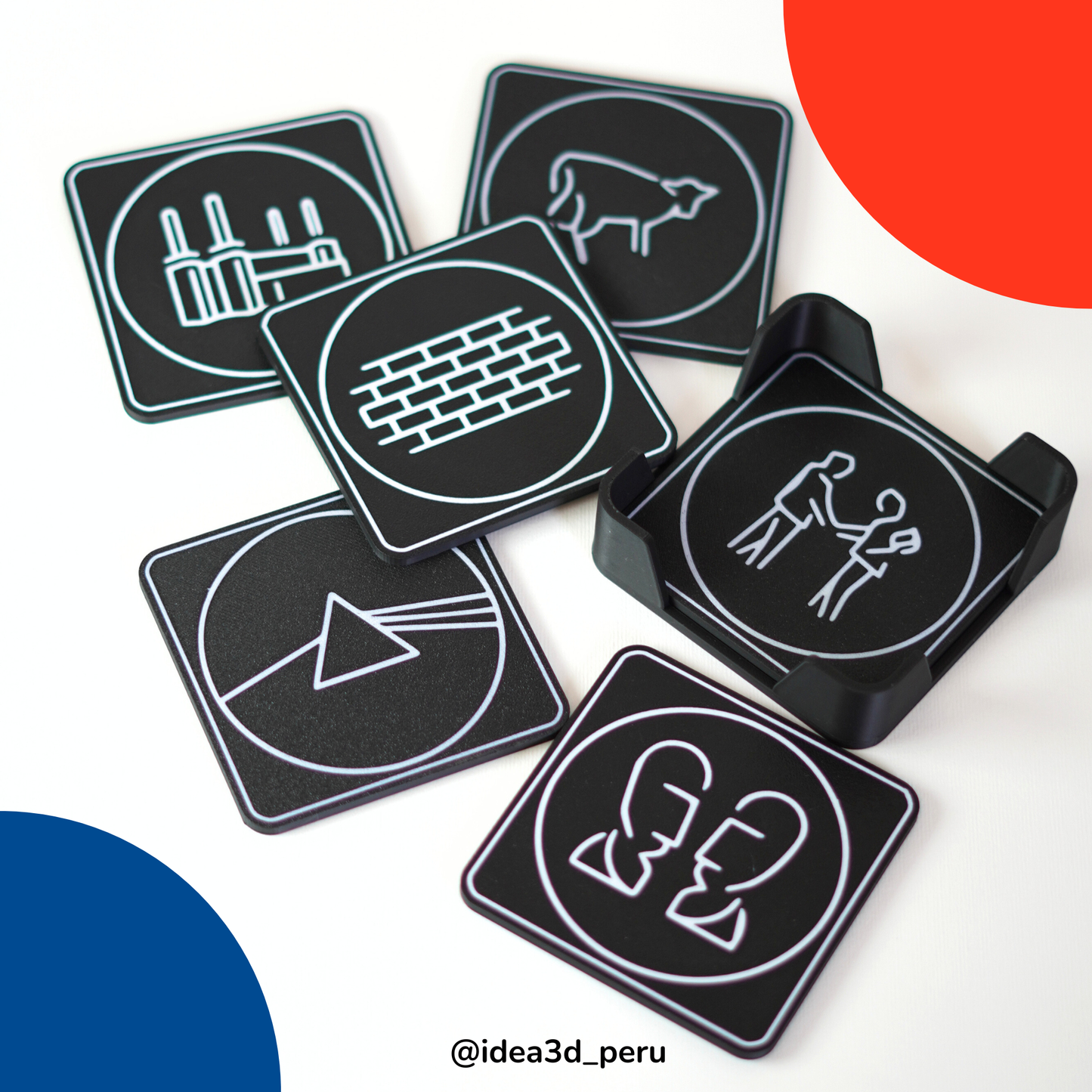 pack 6 portavasos PINK FLOYD