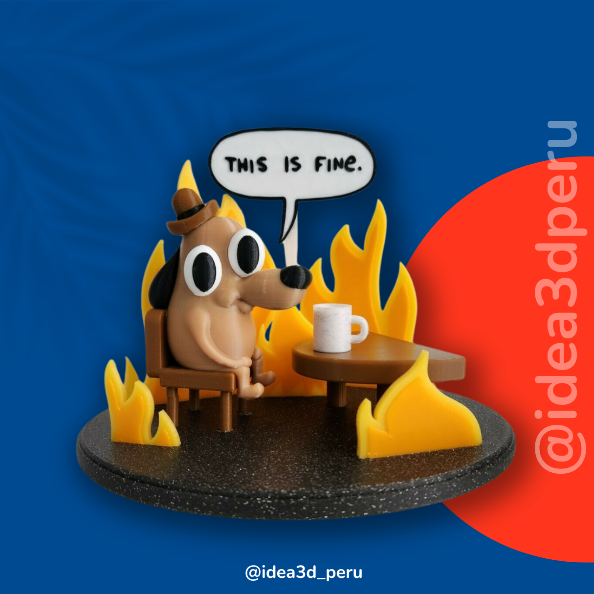 figura Meme "This is Fine"